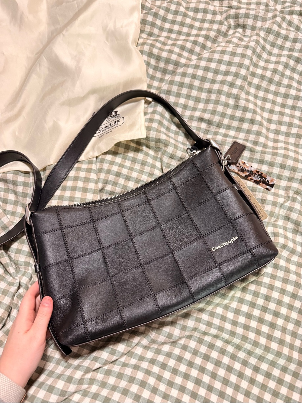 Coach Black Alter Ego Shoulder Bag with Silver Hardware